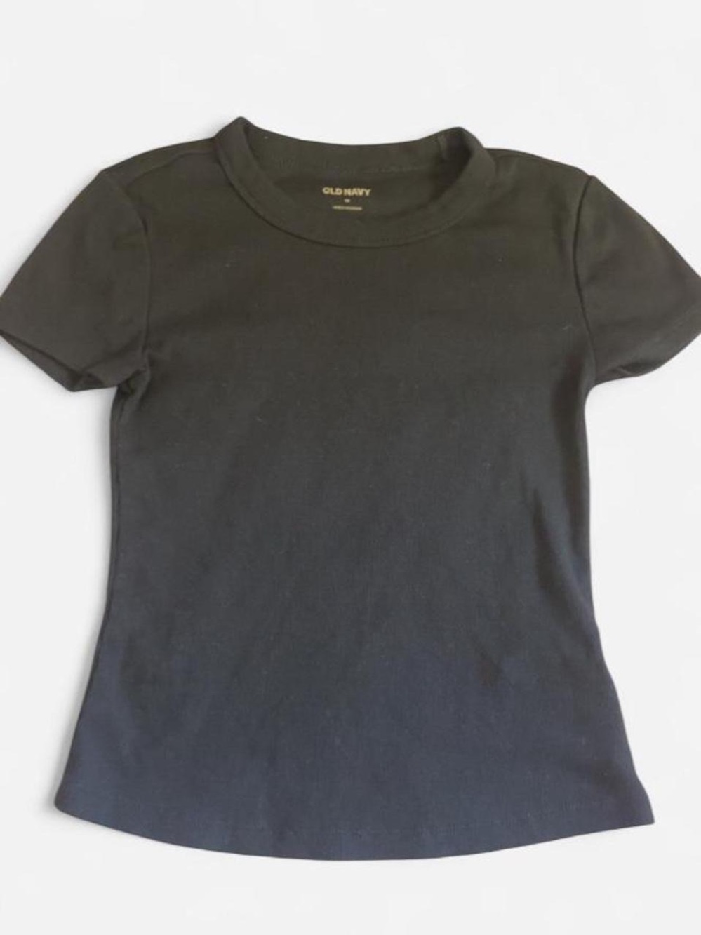 Old Navy Black Ribbed Baby Tee